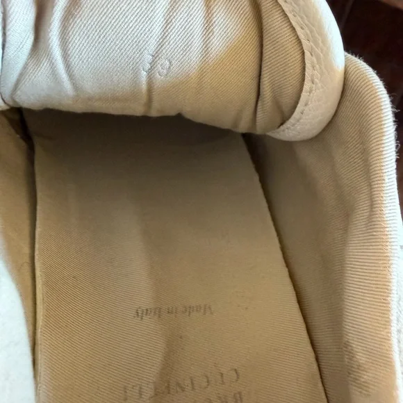 Brunello Cucinelli Low Top Sneakers Lace Up Monilli Shoes Authentic Size 39 - Picture 8 of 12